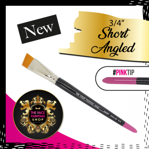 The Face Painting Shop Short 3/4 Angled Brush (3/4 SHORT ANGLED)